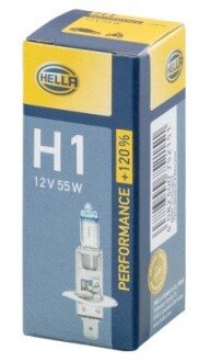 H1 12V 55W Лампа розжарювання PLUS 120% HELLA 8GH 223 498-011