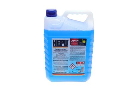Омивач скла зима (5L) (-30°C) (1:1 -12°C) HEPU SK-C30-005