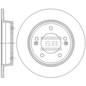 Диск гальмівний HYUNDAI VELOSTER 1.6 GDI, 1.6 T-GDI задн. (SANGSIN) Hi-Q (SANGSIN) SD1085