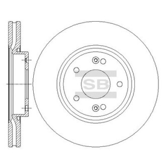 Диск гальмівний Hi-Q (SANGSIN) SD1086