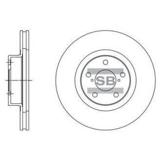 Диск гальмівний SUBARU B3B4 передн. (SANGSIN) Hi-Q (SANGSIN) SD4702 (фото 1)