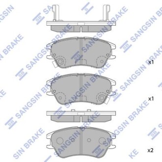 Колодки гальмівні передні Hyundai Atos (-03) HI-Q Hi-Q (SANGSIN) SP1149