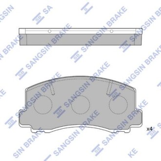 Колодки гальмівні передні Toyota Corolla HI-Q Hi-Q (SANGSIN) SP1211
