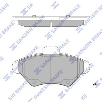 Комплект гальмівних колодок Hi-Q (SANGSIN) SP1262