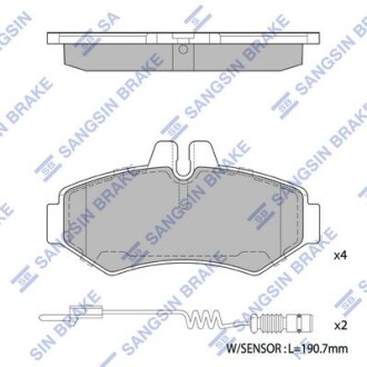 Колодки тормозные задние MB Sprinter (903) (-06) Hi-Q (SANGSIN) SP1278