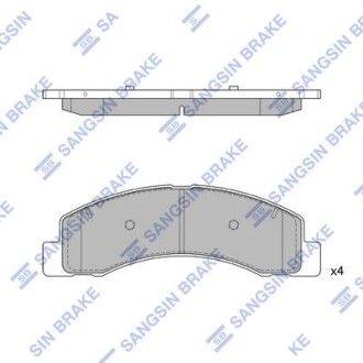 Комплект гальмівних колодок Hi-Q (SANGSIN) SP1296