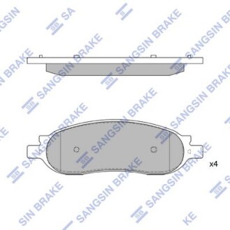 Комплект гальмівних колодок Hi-Q (SANGSIN) SP1353