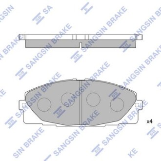 Комплект гальмівних колодок з 4 шт. дисків Hi-Q (SANGSIN) SP1376