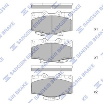 Колодки тормозные передние Toyota 4Runner (-01) Hi-Q (SANGSIN) SP1420
