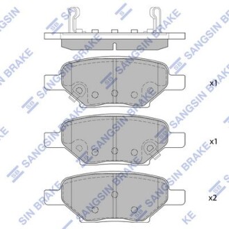 Комплект гальмівних колодок Hi-Q (SANGSIN) SP1442