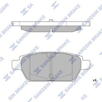 Колодки гальмівні дискові Hi-Q (SANGSIN) SP1476