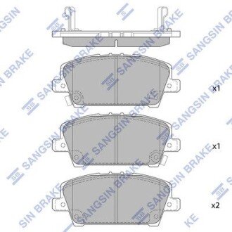 Колодки гальмівні дискові Hi-Q (SANGSIN) SP1569