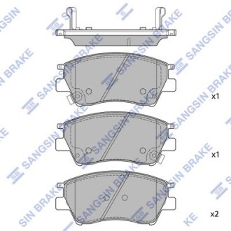 Колодки тормозные передние Renault Talisman (16-) Hi-Q (SANGSIN) SP1704