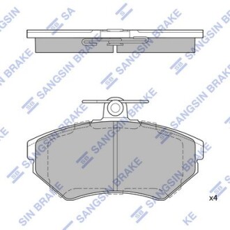 Колодки тормозные передние VW Caddy (-04), Golf III, IV Hi-Q (SANGSIN) SP1708