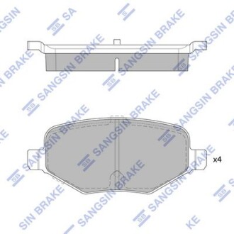 Колодки тормозные задние (дисковые) Ford Taurus (13-), Explorer (13-), Flex (14- Hi-Q (SANGSIN) SP1717