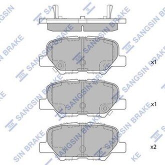 Колодки гальмівні дискові Hi-Q (SANGSIN) SP1731