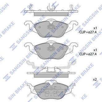 Колодки тормозные передние Opel Astra G (-04) Hi-Q (SANGSIN) SP1738