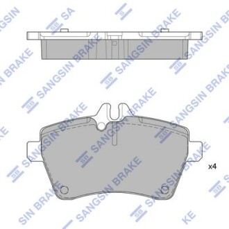 Колодки тормозные передние MB A-CLASS (W169) (04-), B-CLASS (W245) (05-) Hi-Q (SANGSIN) SP1749