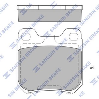 Колодки тормозные задние Opel Omega A, B, Vectra B Hi-Q (SANGSIN) SP1760