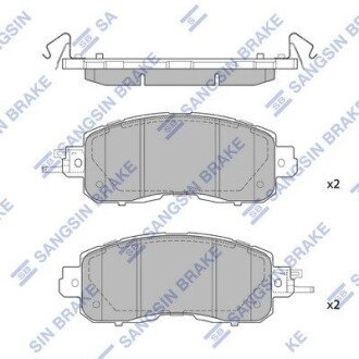 Колодки гальмівні дискові Hi-Q (SANGSIN) SP1765