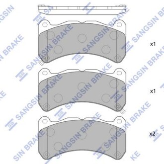 Колодки гальмівні передні Lexus IS F (08-) HI-Q Hi-Q (SANGSIN) SP1775
