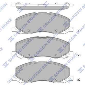 Колодки гальмівні передні Opel Insignia (08-), SAAB 9-5(YS3G) (10-) HI-Q Hi-Q (SANGSIN) SP1819