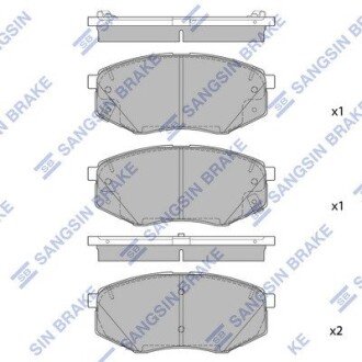 Колодка гальм. диск. KIA NEW K5 15" (JF) 15 передня (SANGSIN) Hi-Q (SANGSIN) SP1847