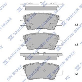 Колодки гальмівні дискові Hi-Q (SANGSIN) SP1851 (фото 1)