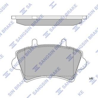 Колодки тормозные передние Renault Master II (JD) (00-) Hi-Q (SANGSIN) SP1894