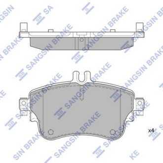 Колодки тормозные передние MB A-CLASS (W176) (13-), MB B-CLASS (W246,W242) (11-) Hi-Q (SANGSIN) SP1972