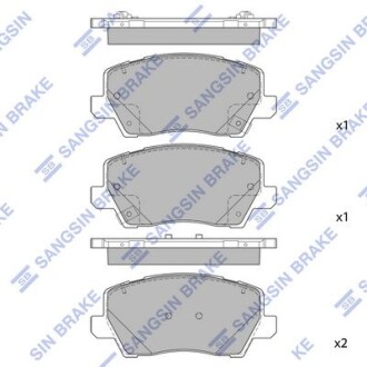Колодки тормозные передние KIA Picanto (JA) 14inch (17-) Hi-Q (SANGSIN) SP1983