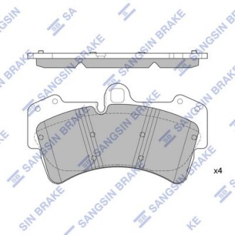 Колодки тормозные передние Audi Q7 (4L) (06-), VW Touareg (7LA,7L6,7L7) (07-), P Hi-Q (SANGSIN) SP2197