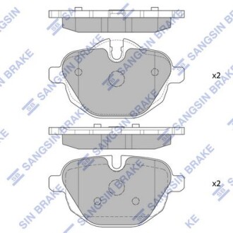 Колодки тормозные задние BMW 5 (11-), X3 (11-), X4 (19-) Hi-Q (SANGSIN) SP2275