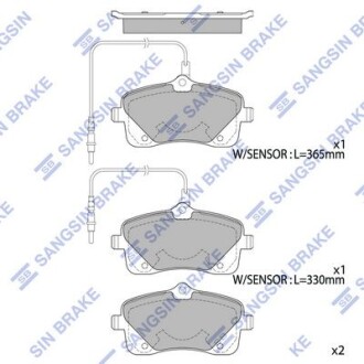 Колодки тормозные передние Peugeot 407 (04-) Hi-Q (SANGSIN) SP4052