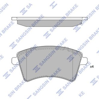 Колодки тормозные передние MB Citan (12-) Hi-Q (SANGSIN) SP4059