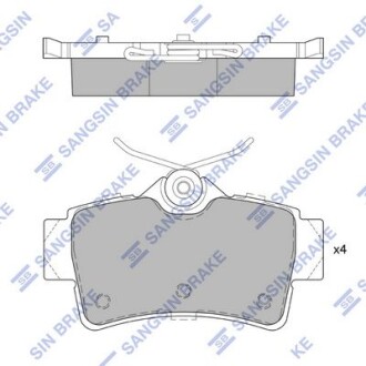 Комплект гальмівних колодок Hi-Q (SANGSIN) SP4075