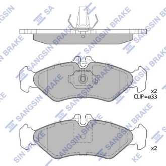 Колодки тормозные задние VW LT 28-35 II (-06) Hi-Q (SANGSIN) SP4094