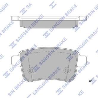 Колодки тормозные задние Renault Kangoo (08-), MB Citan (415) (13-) Hi-Q (SANGSIN) SP4158