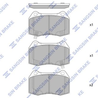 Колодки тормозные передние Honda Civic (06-) Hi-Q (SANGSIN) SP4172