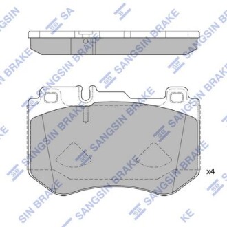 Колодки тормозные передние MB C-CLASS (W205) (14-) Hi-Q (SANGSIN) SP4192