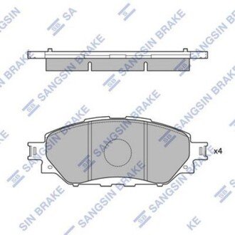 Комплект гальмівних колодок з 4 шт. дисків Hi-Q (SANGSIN) SP4243