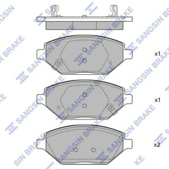 Колодки тормозные передние Chevrolet Spark (16-) Hi-Q (SANGSIN) SP4278