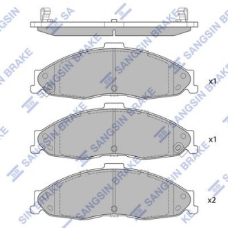 Комплект гальмівних колодок Hi-Q (SANGSIN) SP4300