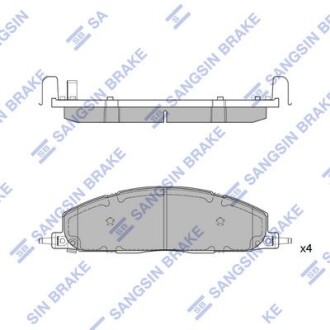 Комплект гальмівних колодок Hi-Q (SANGSIN) SP4318