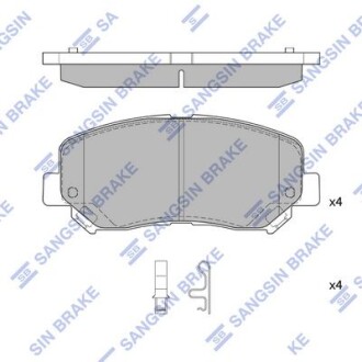 Колодки тормозные передние Dodge Dart (13-) Hi-Q (SANGSIN) SP4322