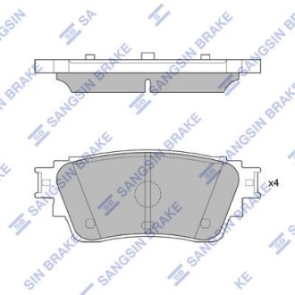 Комплект гальмівних колодок Hi-Q (SANGSIN) SP4338