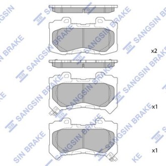 Комплект гальмівних колодок Hi-Q (SANGSIN) SP4388