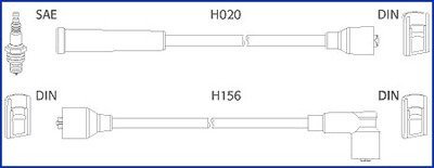 HUCO DAEWOO К-кт високовольтних проводІв Matiz,Tico HITACHI 134227