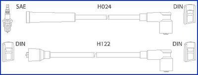 HUCO NISSAN дроти високого напруги Sunny -90, Micra HITACHI 134347