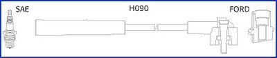 HUCO FORD комплект високовольтних проводІв ESCORT V 1.3 90-95, FIESTA III (GFJ) 1.0 89-95, ORION II (AFF) 1.3 85-90 HITACHI 134659 (фото 1)